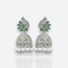 Elegant Rhodium Plated American Diamond Earrings JH6480
