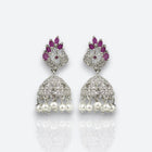 Elegant Rhodium Plated American Diamond Earrings JH6483
