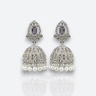 Elegant Rhodium Plated American Diamond Earrings JH6484