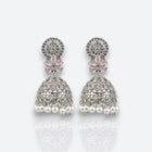 Elegant Rhodium Plated American Diamond Earrings JH6478