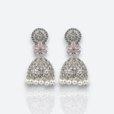 Elegant Rhodium Plated American Diamond Earrings JH6478