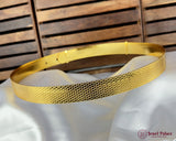 Premium Textured Gold Finish Traditional Hip Belt For Women