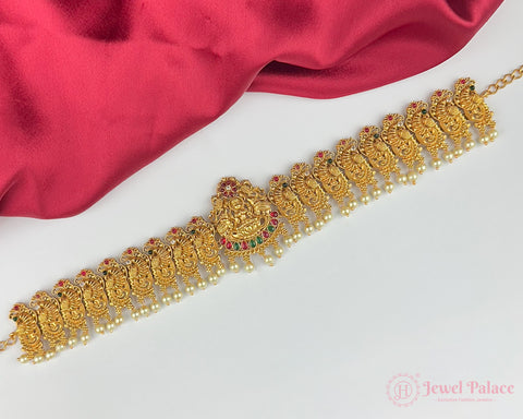 Beautiful Gold Plated Temple Design Vaddanam Kamarpatta Waist Hip Belt JH3678