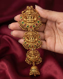 Exclusive Gold Plated Kemps Stone Pearls Traditional Jadai Billai JH8270