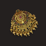 Traditional Antique Gold Finish Single Jadai Billai Hair Accessory JH8273