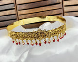 Beautiful Gold Plated Adjustable Temple Hip Belt Kamarband For Kids JH5251