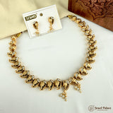 Traditional Matte Gold Finish Necklace Set JH6486
