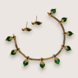 Elegant Gold Finish Traditional Kerala Palakka Necklace JH7818