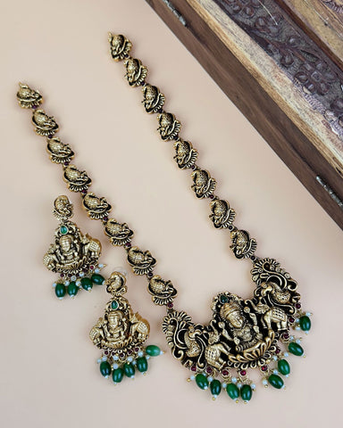 Beautiful Gold Plated Kemp Stones Designer Haram Set JH5902