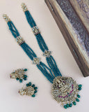 Beautiful Gold Finish Lakshmi Design Haram Set JH4185