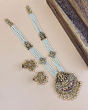 Beautiful Gold Finish Lakshmi Design Haram Set JH4185