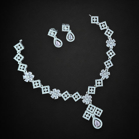 Sparkling AD Stone Premium Quality Necklace JH7155