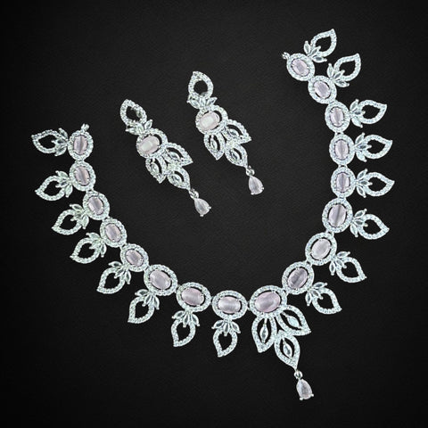 Sparkling AD Stone Premium Quality Necklace JH7003