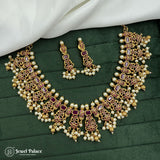 Elegant Gold Plated AD Stone Premium Quality Necklace JH4188