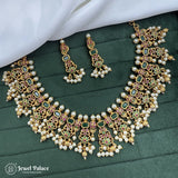 Elegant Gold Plated AD Stone Premium Quality Necklace JH4188