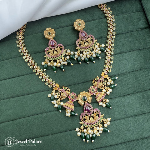 Exclusive Gold Plated Kemps AD Stone Premium Necklace JH4195