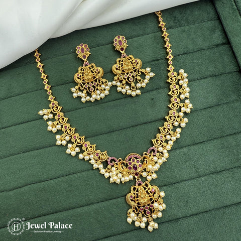 Exclusive Gold Plated Kemps AD Stone Premium Necklace JH4202