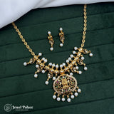 Beautiful High Quality Gold Plated Brass Temple Necklace Set JH5608