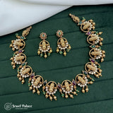 Regal Gold Plated Choker Necklace with Premium Craftsmanship