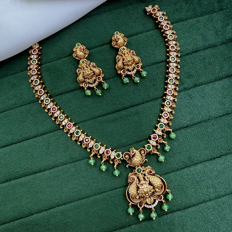 Exclusive Designer Necklace for Weddings Royal Antique Gold Style