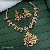 High-Class Bridal Statement Necklace with Kemp Stones and Grand Finish