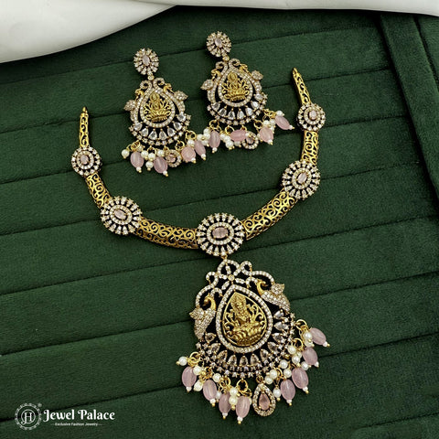 Awesome High Quality Brass AD Stone Premium Necklace JH6830