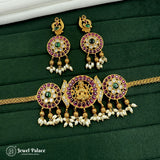 Premium Quality AD Stone Studded Designer Short Necklace set JH2614