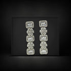 Elegant Rhodium Plated American Diamond Earrings JH8094