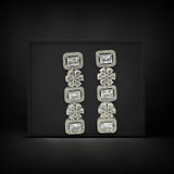 Elegant Rhodium Plated American Diamond Earrings JH8094