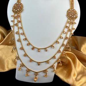 Latest Gold Plated Kundan Necklace With Jhumka Earrings JH1170