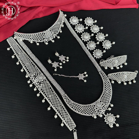 Premium AD Stone Bridal Jewellery Set JH1196
