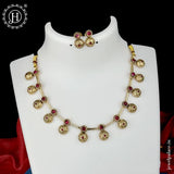 Traditional Matte Gold Plated Designer Necklace Set JH1351