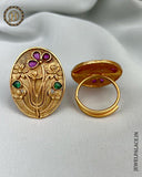 Gorgeous And Beautiful Antique Gold Finish Adjustable Finger Ring JH1434