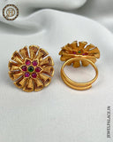 Gorgeous And Beautiful Antique Gold Finish Adjustable Finger Ring JH1438