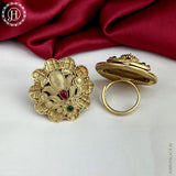 Gorgeous And Beautiful Antique Gold Finish Adjustable Finger Ring JH1441
