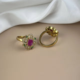 Gorgeous And Beautiful Antique Gold Finish Adjustable Finger Ring JH1442
