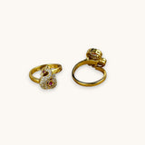 Gorgeous And Beautiful Antique Gold Finish Adjustable Finger Ring JH1443