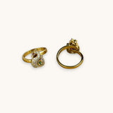 Gorgeous And Beautiful Antique Gold Finish Adjustable Finger Ring JH1443