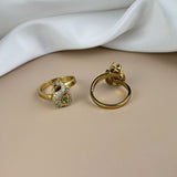 Gorgeous And Beautiful Antique Gold Finish Adjustable Finger Ring JH1443