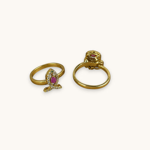 Gorgeous And Beautiful Antique Gold Finish Adjustable Finger Ring JH1444
