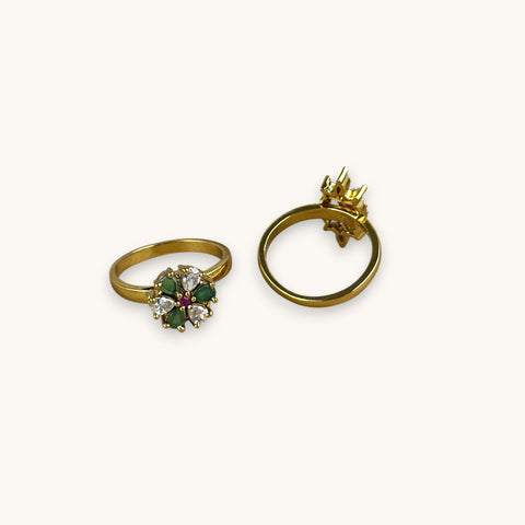 Gorgeous And Beautiful Antique Gold Finish Adjustable Finger Ring JH1445