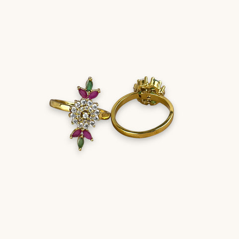 Gorgeous And Beautiful Antique Gold Finish Adjustable Finger Ring JH1446