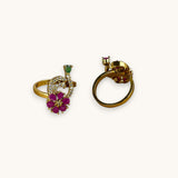 Gorgeous And Beautiful Antique Gold Finish Adjustable Finger Ring JH1451