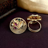 Gorgeous And Beautiful Antique Gold Finish Adjustable Finger Ring JH1453