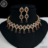 Trending Gold Plated Antique Necklace With Matching Earrings JH1538