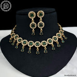 Trending Gold Plated Antique Necklace With Matching Earrings JH1540