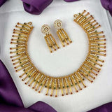 Trending Gold Plated Antique Necklace With Matching Earrings JH1553