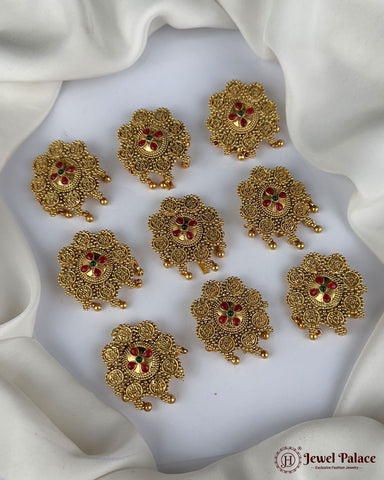 Traditional South Indian Jadai Billai Set of 9 Pcs Hair Pins JH1716