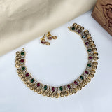Latest Gold Plated Matte Finish Designer Necklace JH1731