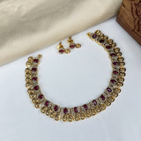 Latest Gold Plated Matte Finish Designer Necklace JH1731
